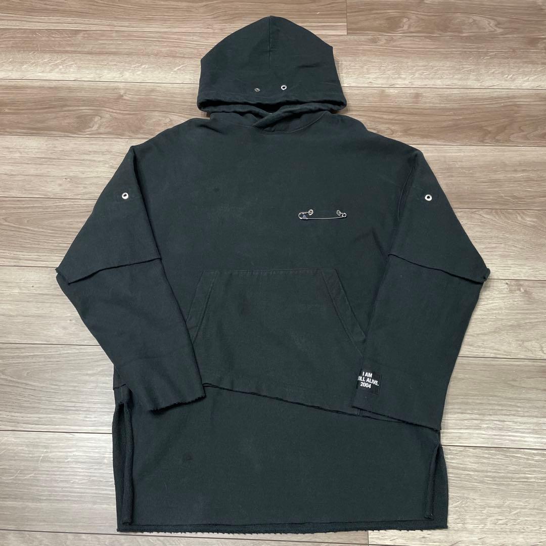 ALMOSTBLACKオールモストブラック レイヤードパーカー ゆず　北川悠仁