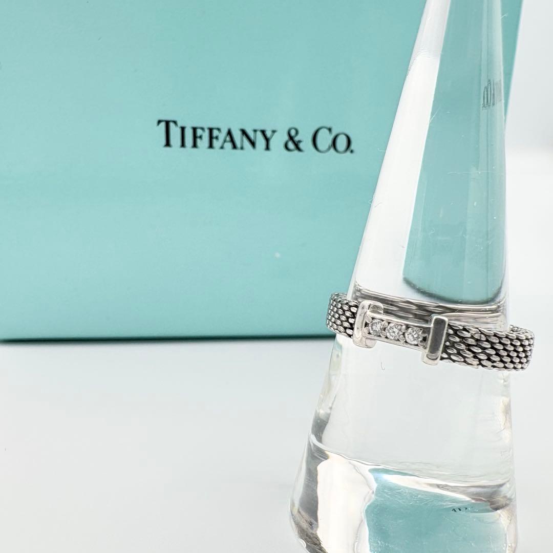 Tiffany&Co. ティファニー サマセット ダイヤ メッシュ リング 17 ティファニー TIFFANY&Co. サマセット メッシュ 17号 リング シルバー