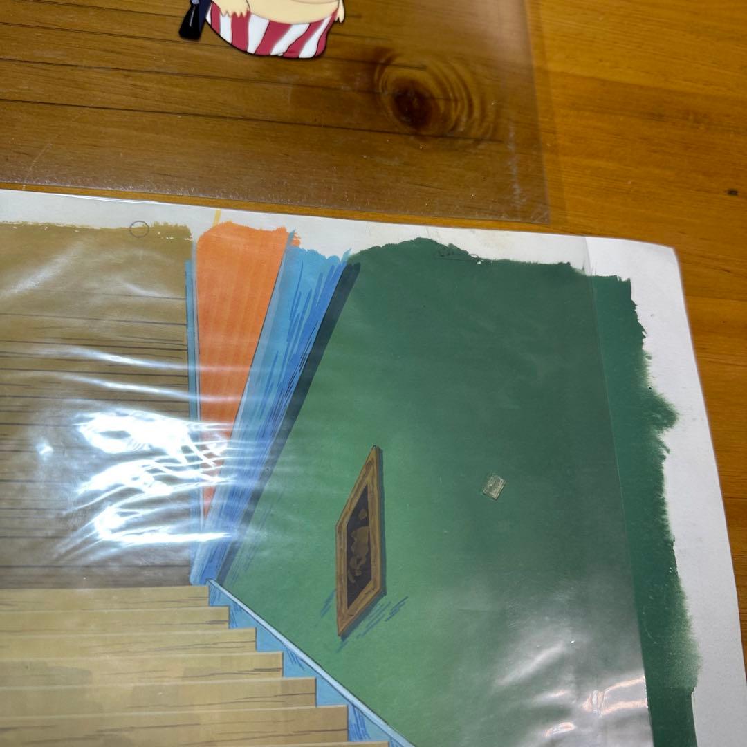 セル画 背景 楽しいムーミン一家 ムーミンママ・ムーミン ムーミンパパ 6047