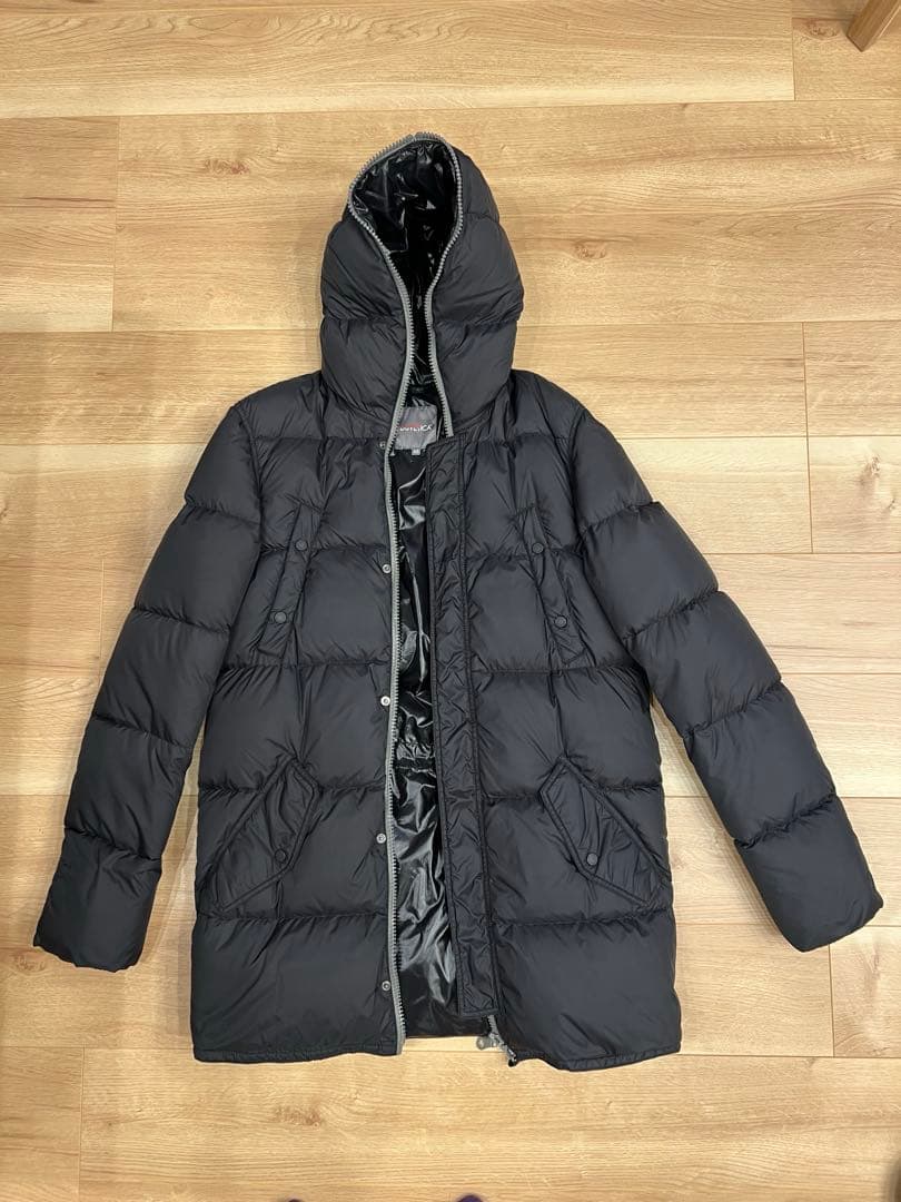 DUVETICA フード付きダウンジャケット 48 ブラック - メルカリ