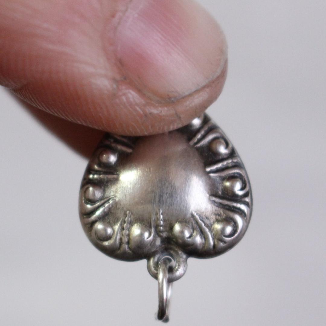 40s スウィートハートジュエリー 両面 ドット アールデコ ピュアハート