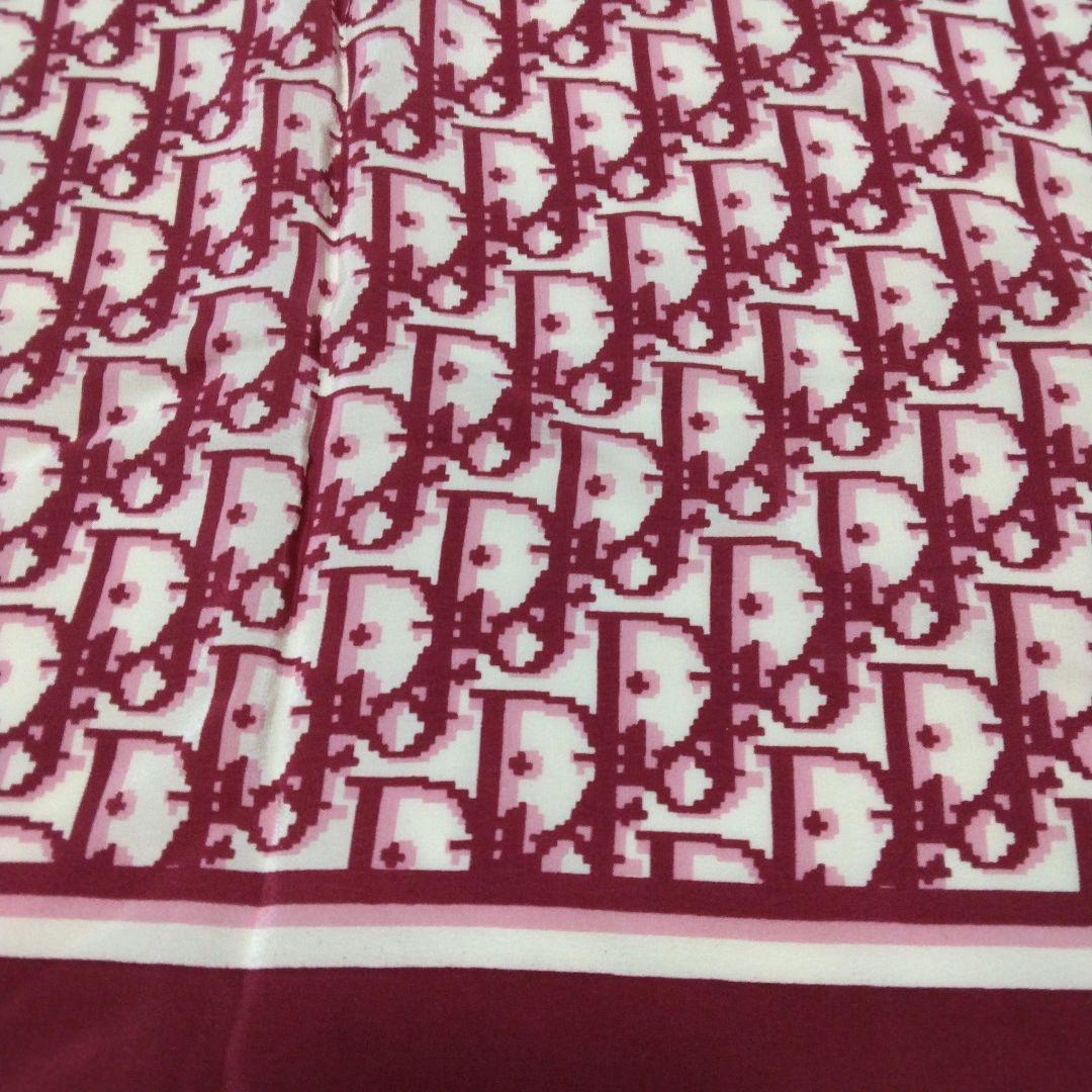 Dior ディオール シルクスカーフ トロッター柄 バーガンディ ダーク