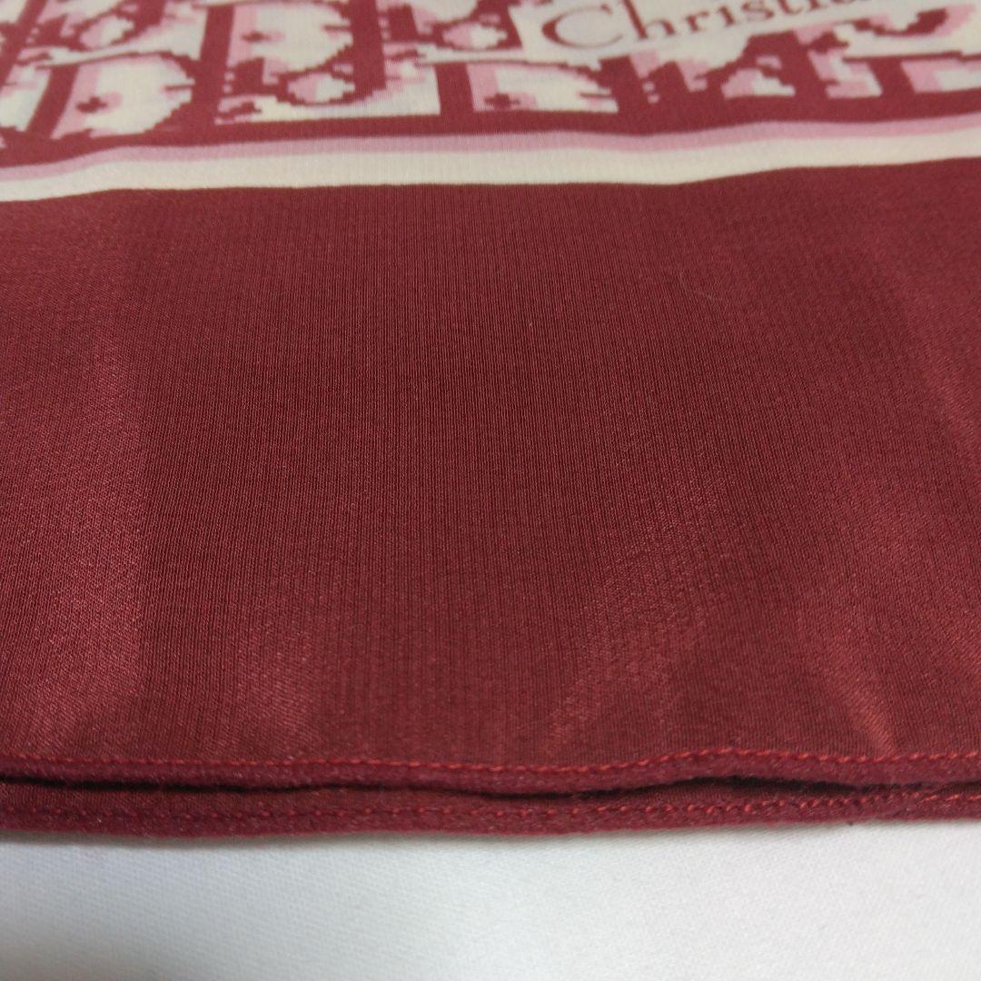 Dior ディオール シルクスカーフ トロッター柄 バーガンディ ダーク