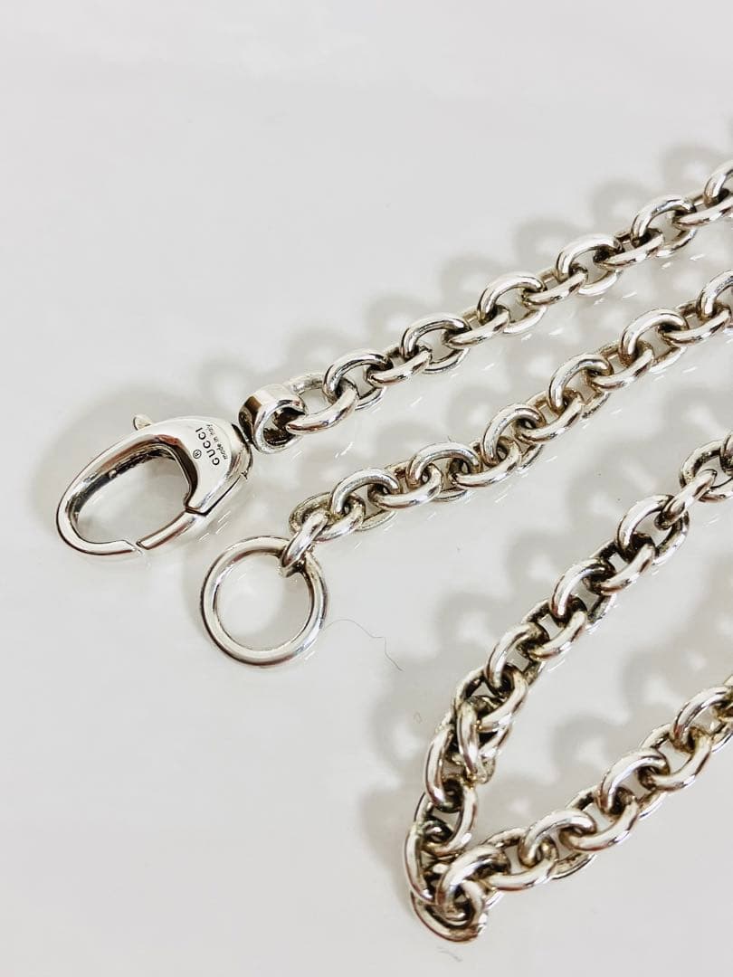 超美品】GUCCI オーバルチェーン ネックレス 男女兼用 SV925 - メルカリ