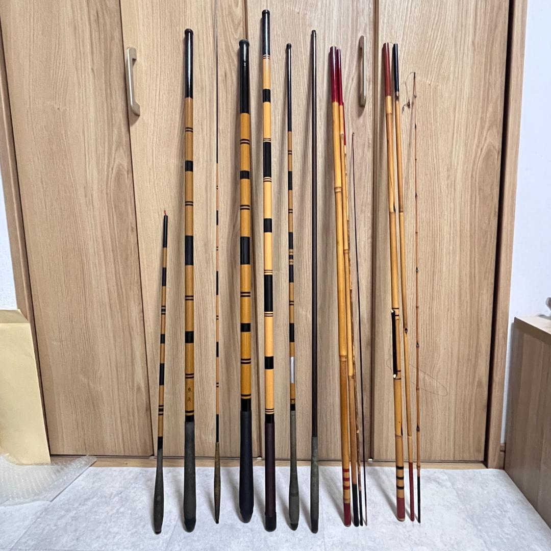 ヘラブナ　釣竿　9本まとめ売り 口巻仕様ヘラ竿3本セット(8尺・9尺・10尺)【釣り具 釣具 釣り竿 釣竿