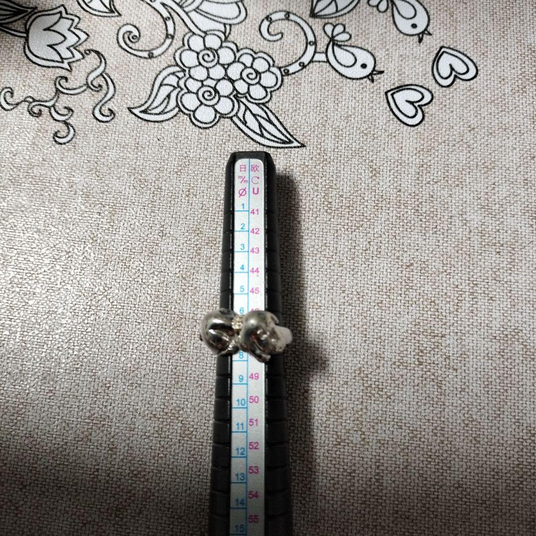 k18　シルバー　0.25ct　スヌーピーリング　#7