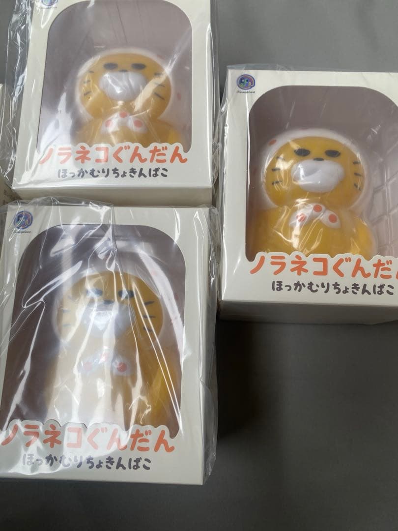 【新品未開封】ノラネコぐんだん貯金箱ほっかむりver. 6点セット