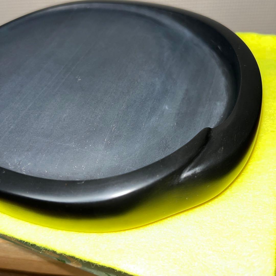 ⭕️雨畑硯 希少 桃研 雨畑真石 大阪きくや筆本舗製 美品 硯側ツルツル