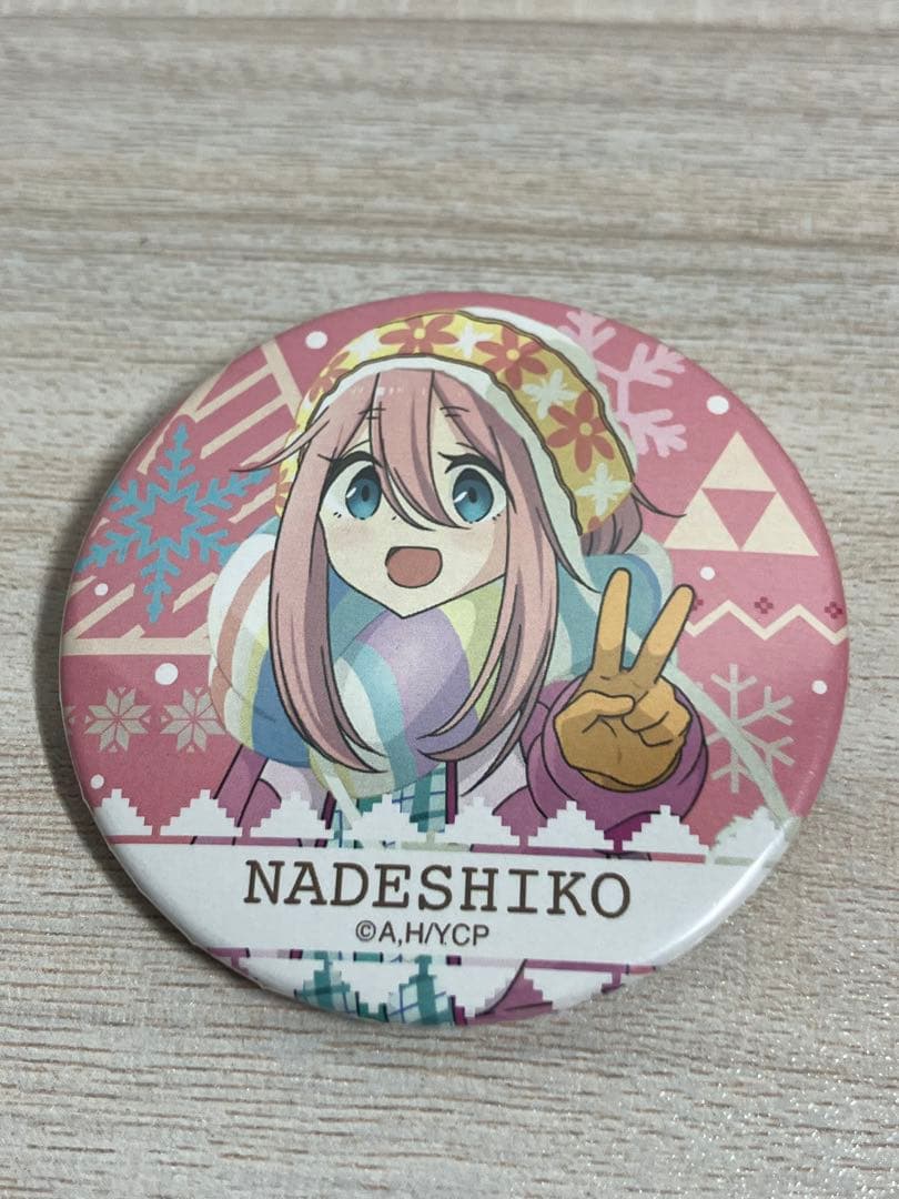 ゆるキャン　渋谷マルイ 缶バッジ 各務原なでしこ　みんなで冬キャン！