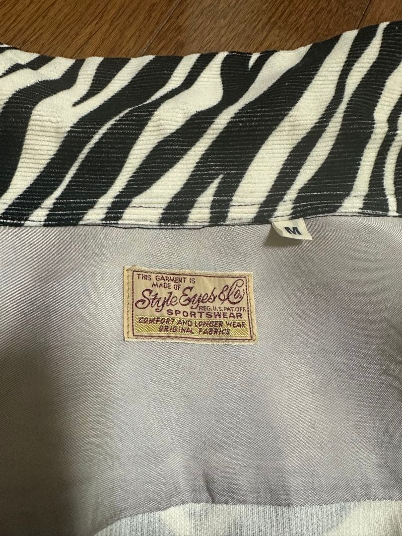 極美品/入手困難】スタイルアイズ ゼブラ柄 コーデュロイシャツ M
