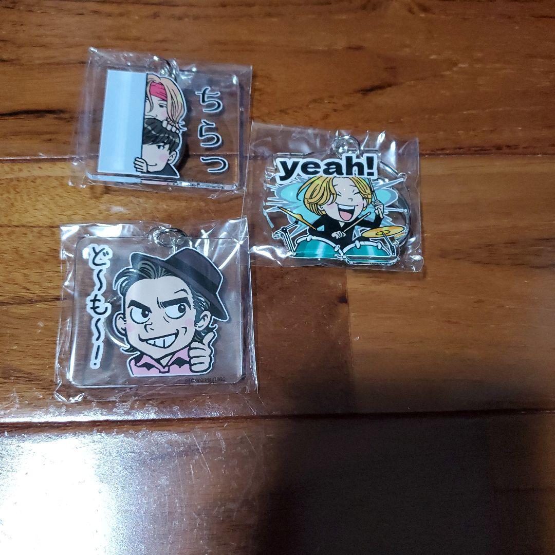 男闘呼組　再始動記念黒TシャツM　キーホルダー　ROCKONSOCIALCLUB