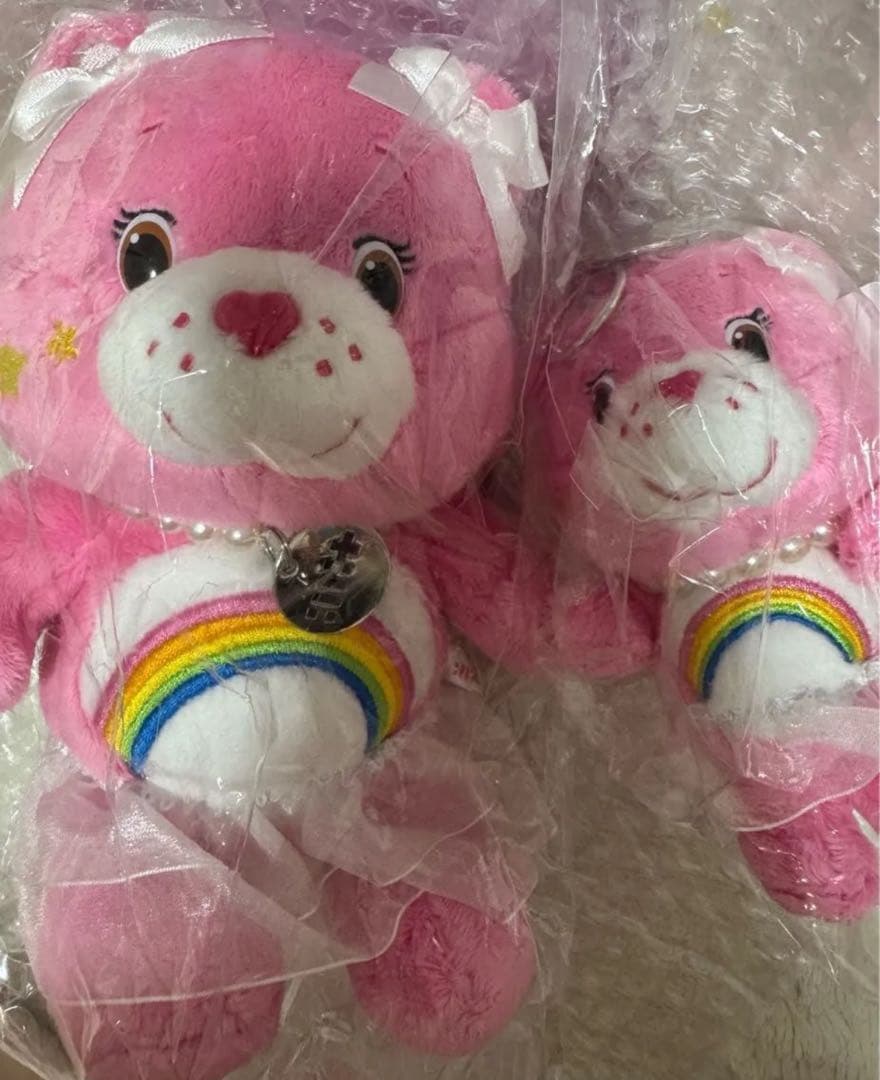 ILLIT ケアベア ミンジュ ぬいぐるみ キーチェーン アイリット 2個セット