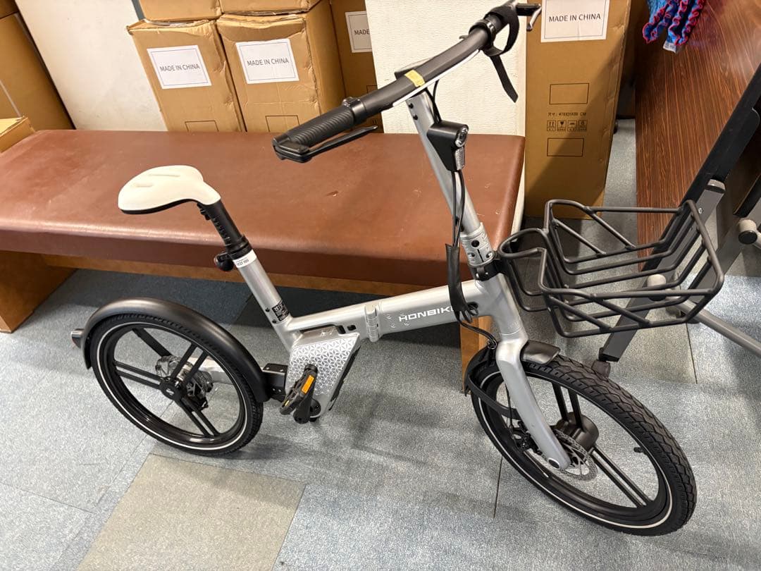 ホンバイクストン　シルバー　カゴあり HONBIKE STONE PLUS ホンバイク ストーンプラス NEWバージョン BK-1P