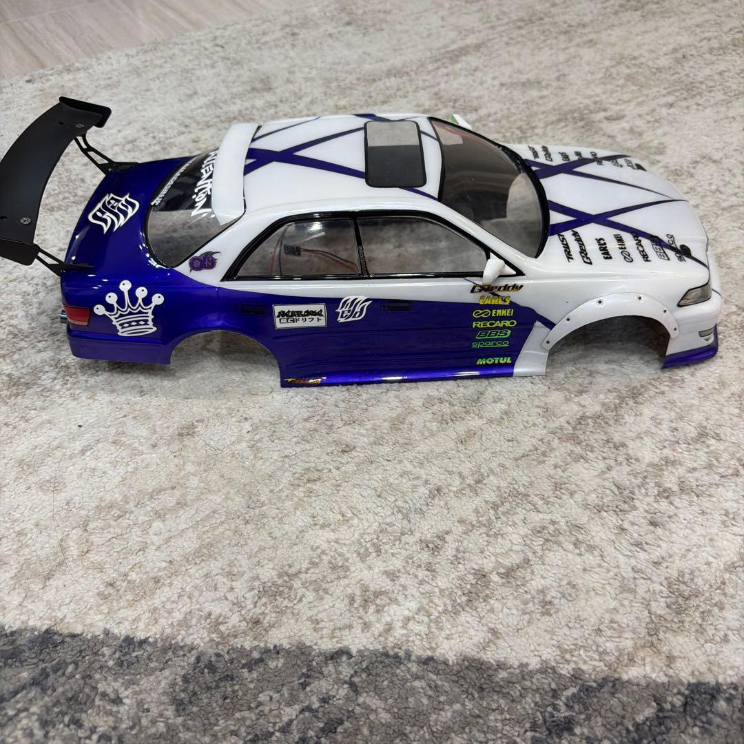 トヨタ マークII 1/10 RCカー ホワイト/パープル