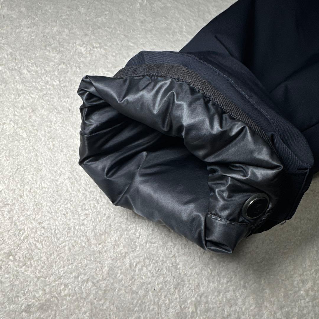 93 極美品 鎌倉シャツ DICROS ステンカラーコート ネイビー 46 M