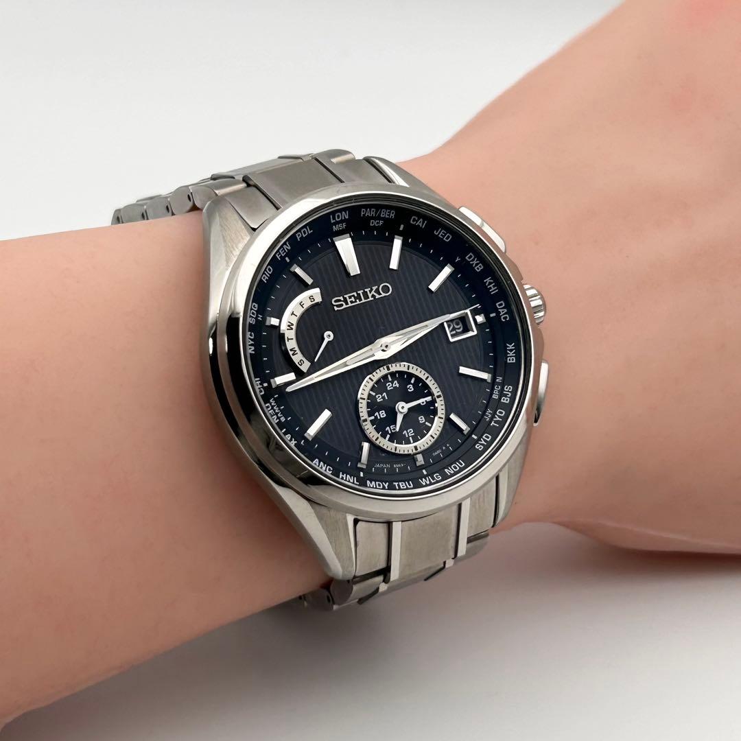 付属品完備 稼働】 SEIKO ブライツ8B63-0AV0 電波ソーラー - 時計