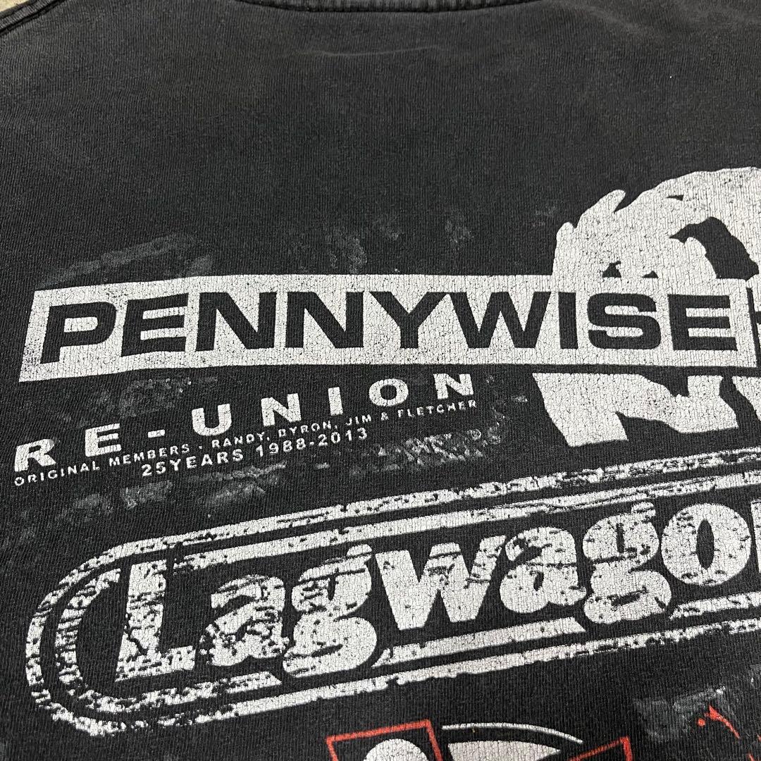M 00s PENNY WISE パンク バンド tシャツ ブラック フェード