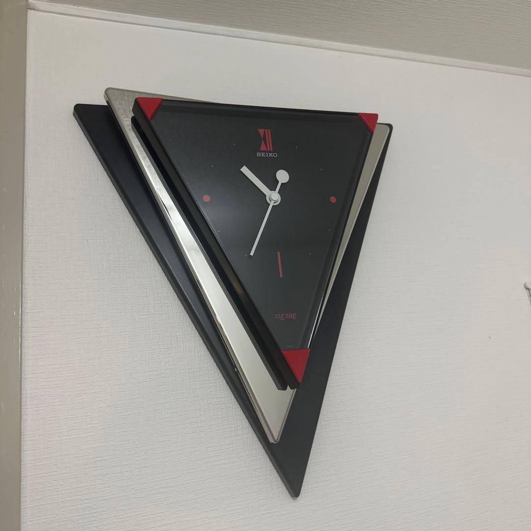 80's SEIKO zigzag ポストモダンデザイン ウォールクロック - メルカリ