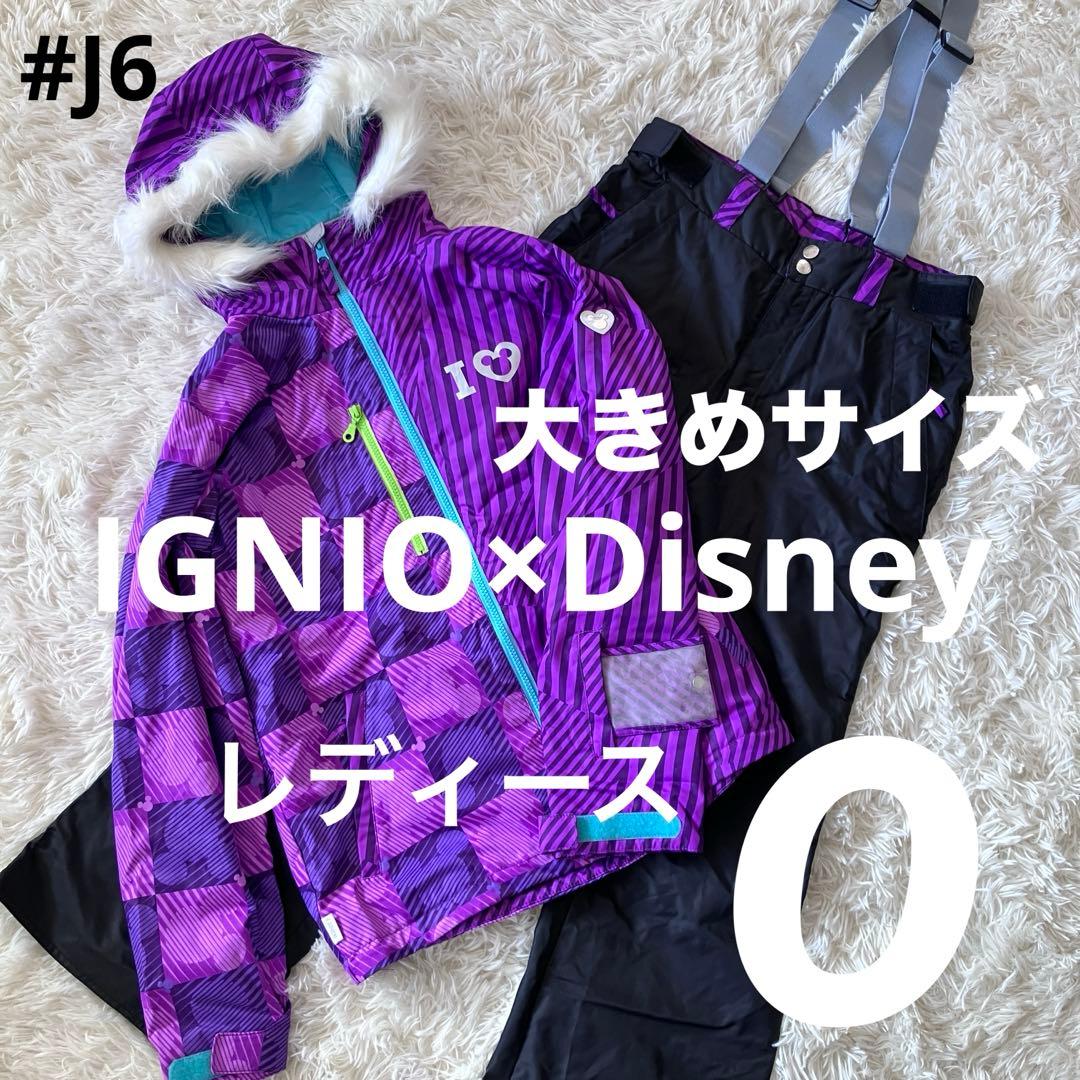 #J6✨IGNIO✨大きめサイズ スキーウェア 上下 レディースO Disney（ディズニー） 未使用 スキーウェア スノボードウェア IGNIO