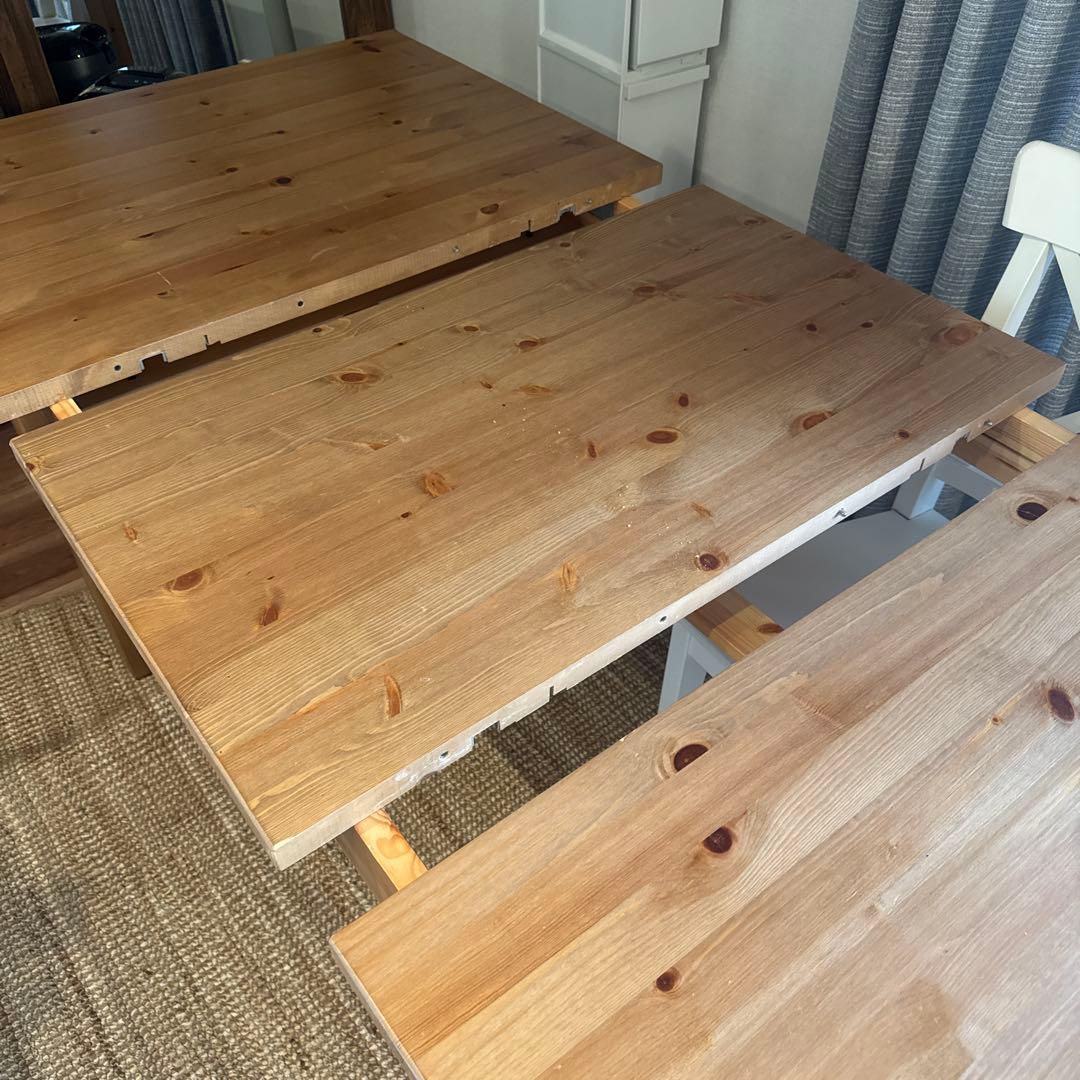 IKEA イケア 伸長式 ダイニングテーブル 無垢材 STORNAS 廃盤 - メルカリ