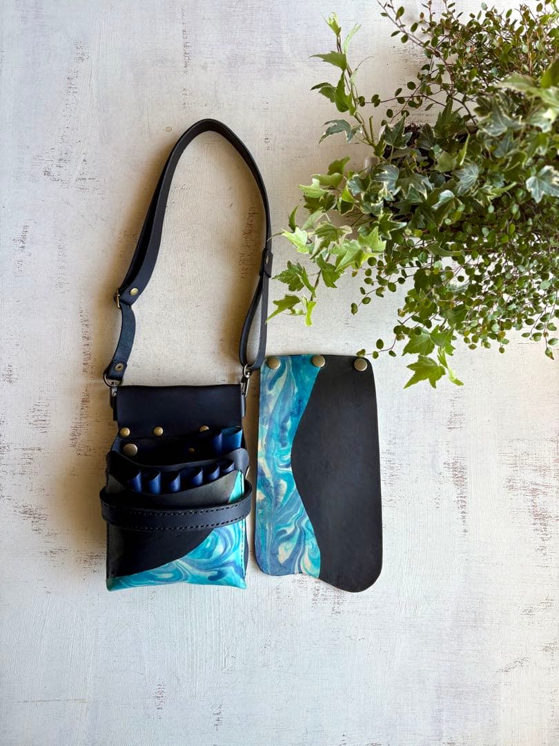 そな 手染めターコイズマーブルの蓋付き大容量シザーケース 楽天市場】【数量限定】国内シザーケース専門メーカー 職人手作り / dp