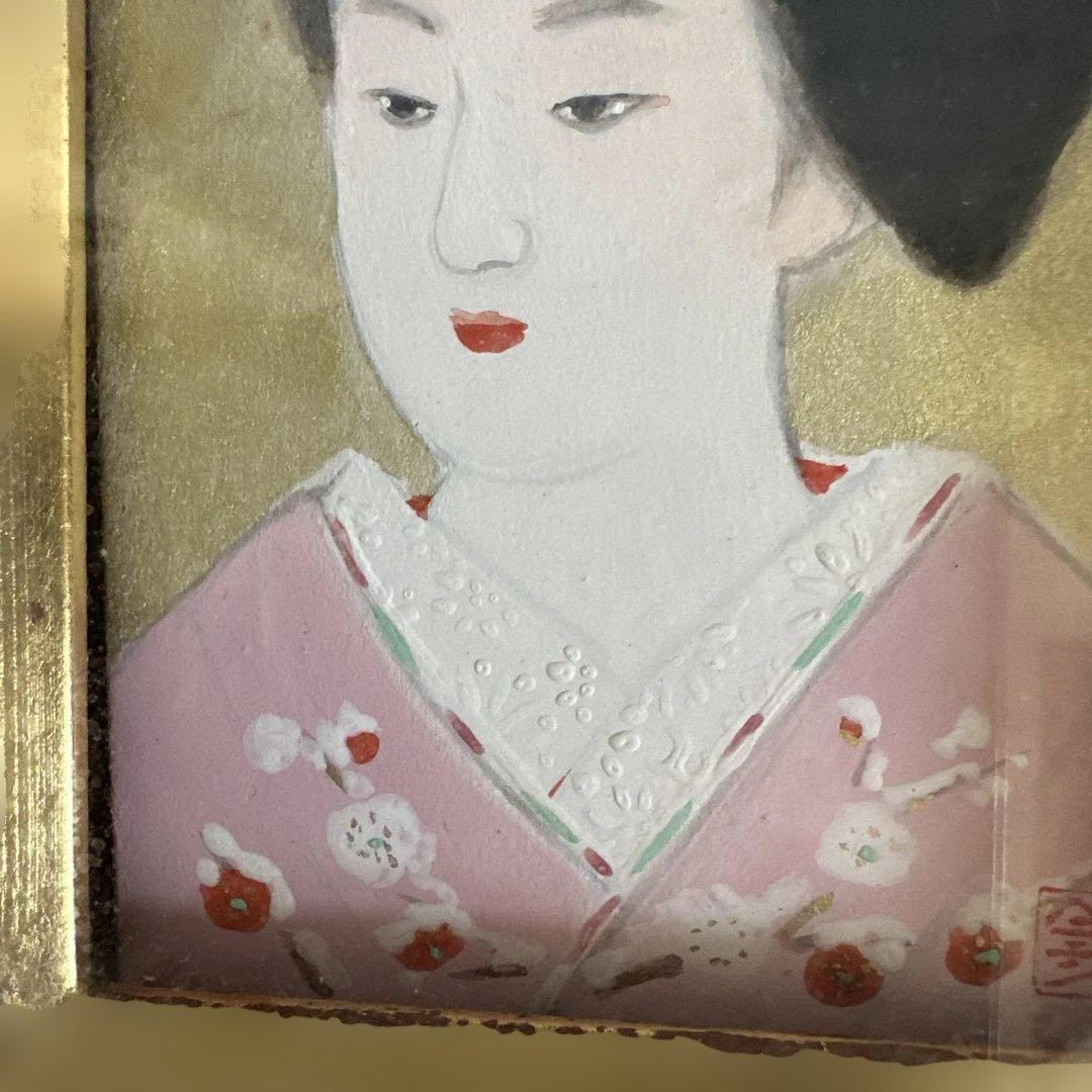 日本画 舞妓女性 金色フレーム - メルカリ