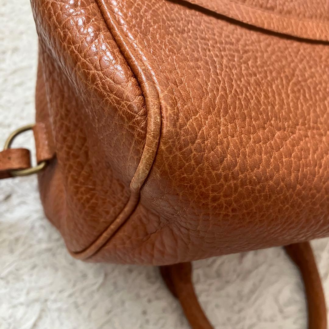 《美品人気早い者勝ち》ラルフローレンralph laurenミニボストンシボ革