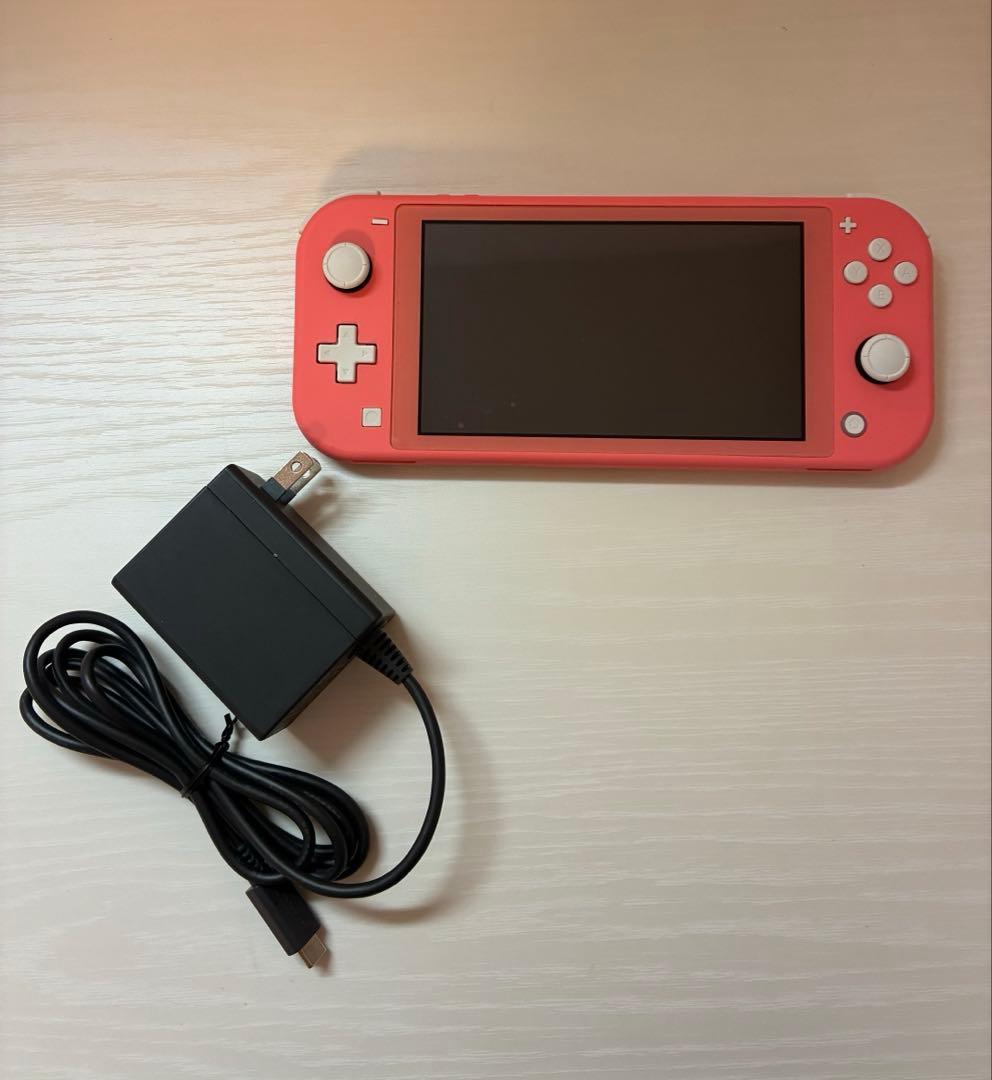 未使用】Nintendo Switch Lite コーラル 本体＋純正充電器 - メルカリ