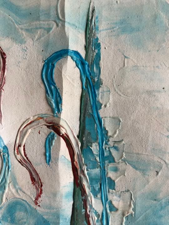 【値下げ】バリ島 有名画家 A. Sutisna真作 59.5×79.5cm