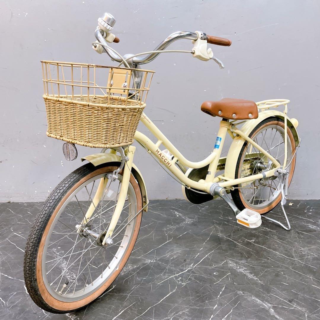 【937】《関西 引き取り》子供用自転車 ブリヂストン HACCHI クリーム