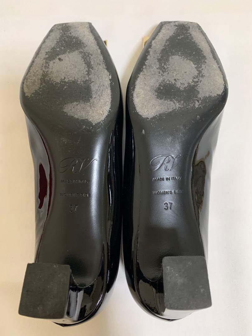 美品】Roger Vivier ブラック エナメル ハイヒール24cm