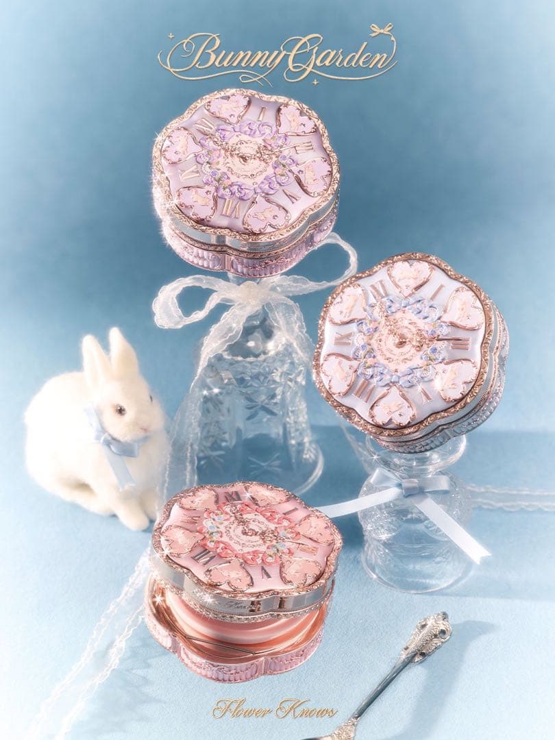 フラワーノーズ バニーガーデン シフォンヴェール クッション