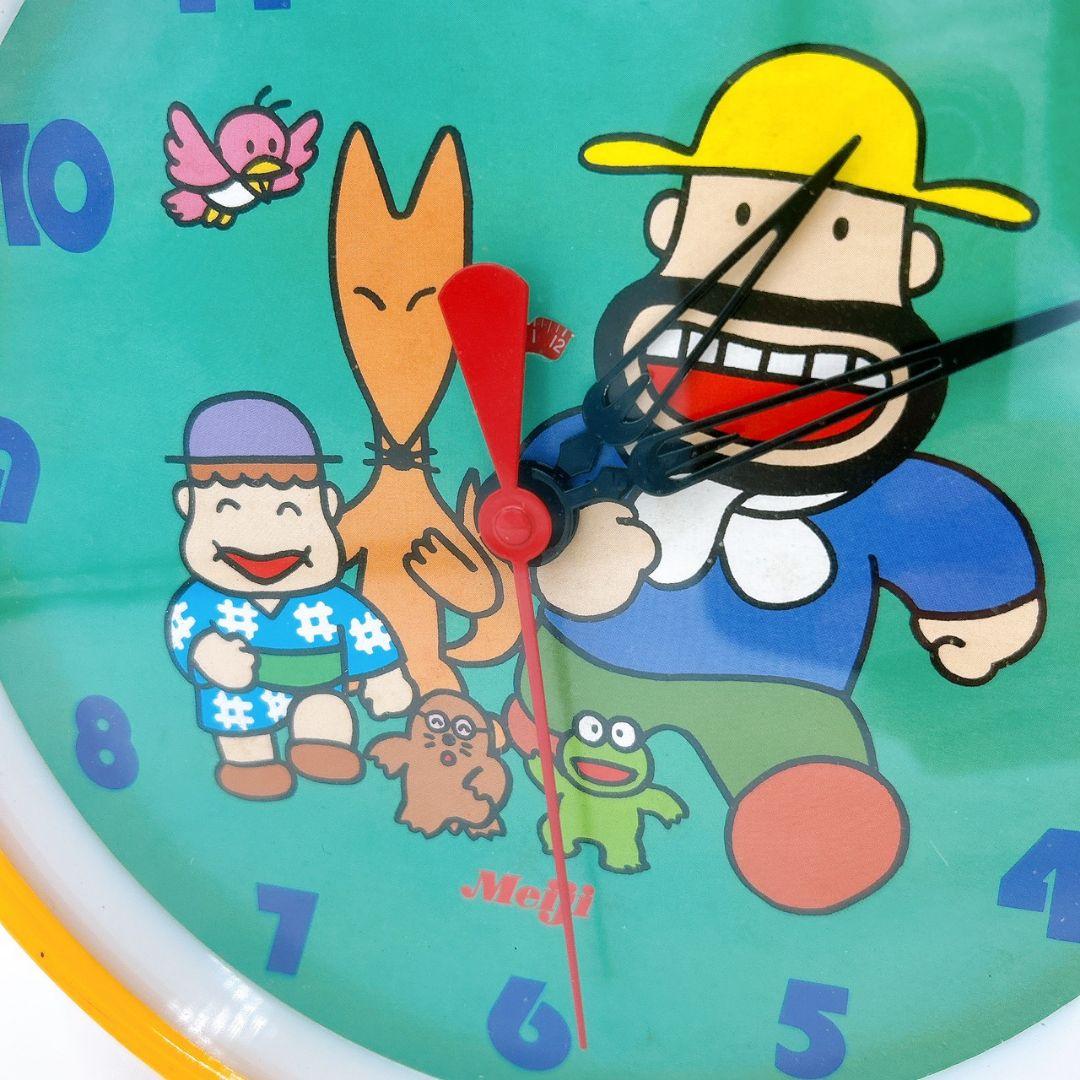 明治 カールおじさん レトロ目覚まし時計 昭和 当時物 【希少ロゴ】