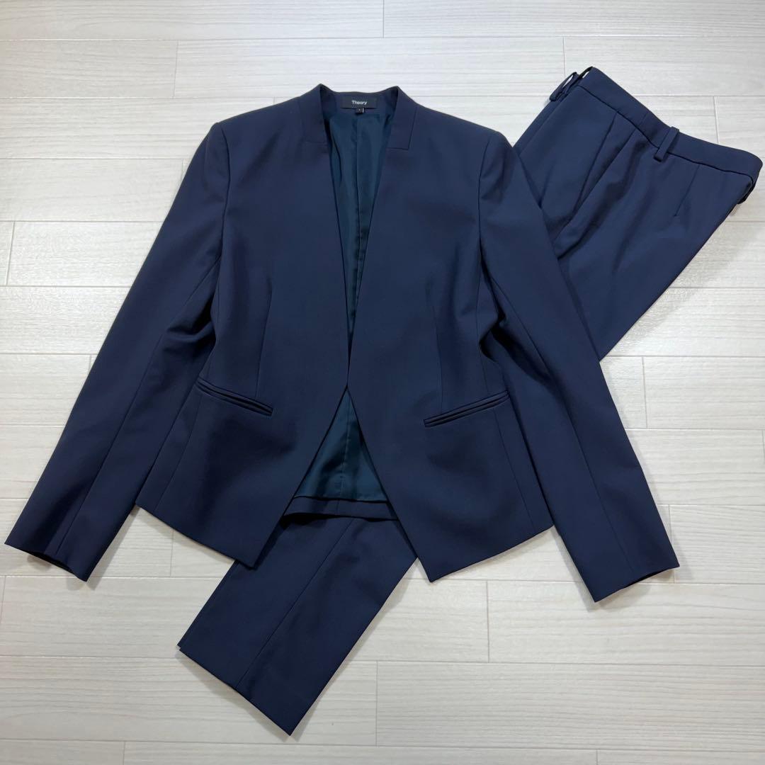 極美品 Theory TAILOR 近年 現行タグ ノーカラー パンツスーツ 極美品 Theory TAILOR 近年 現行タグ ノーカラー パンツスーツ - メルカリ