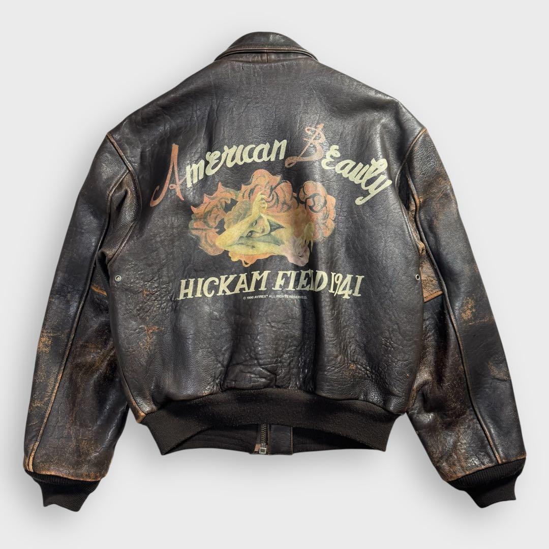 最終価格 アヴィレックス A-2 レザー フライトジャケット バック