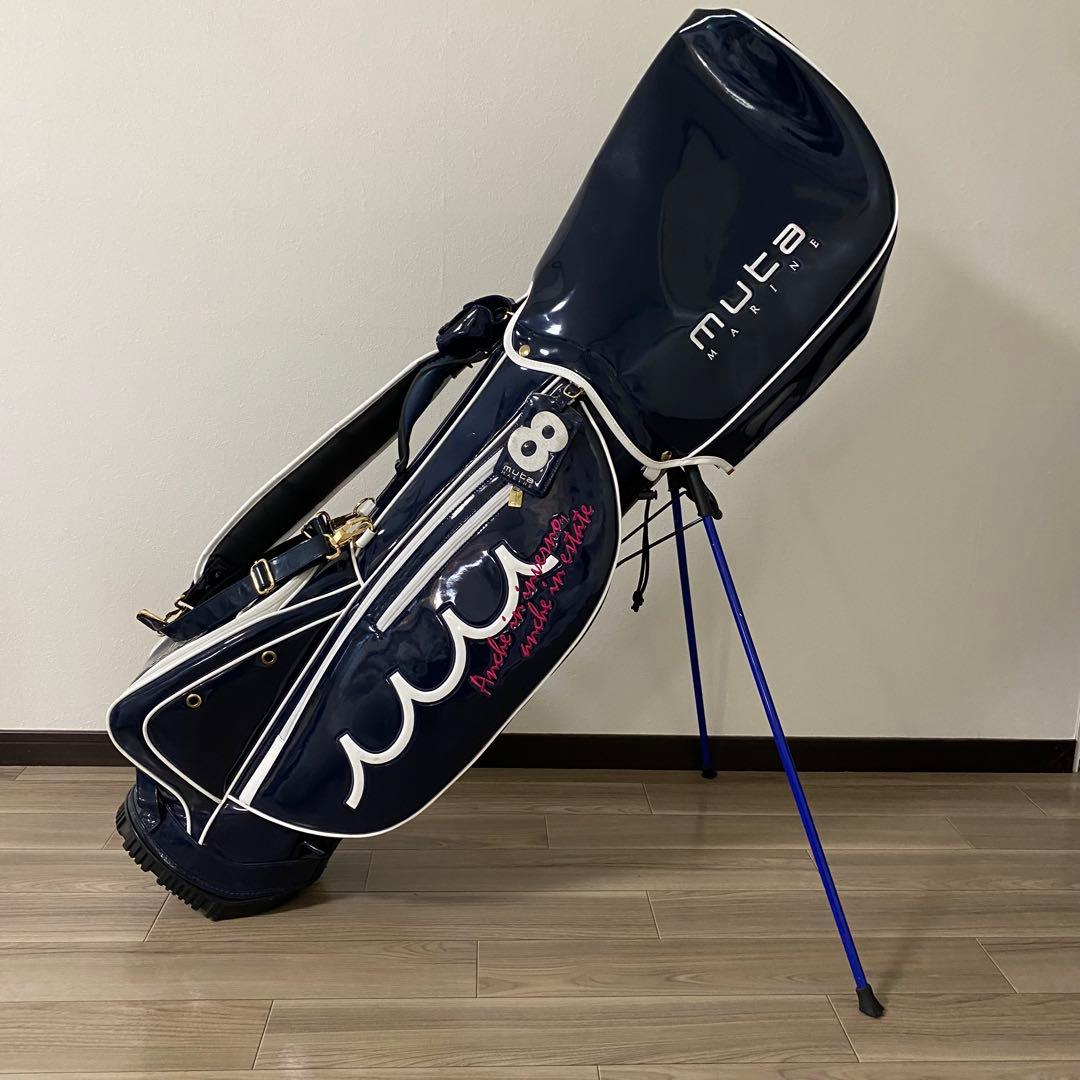 ムータマリンゴルフ キャディバック 紺色 サメ - メルカリ