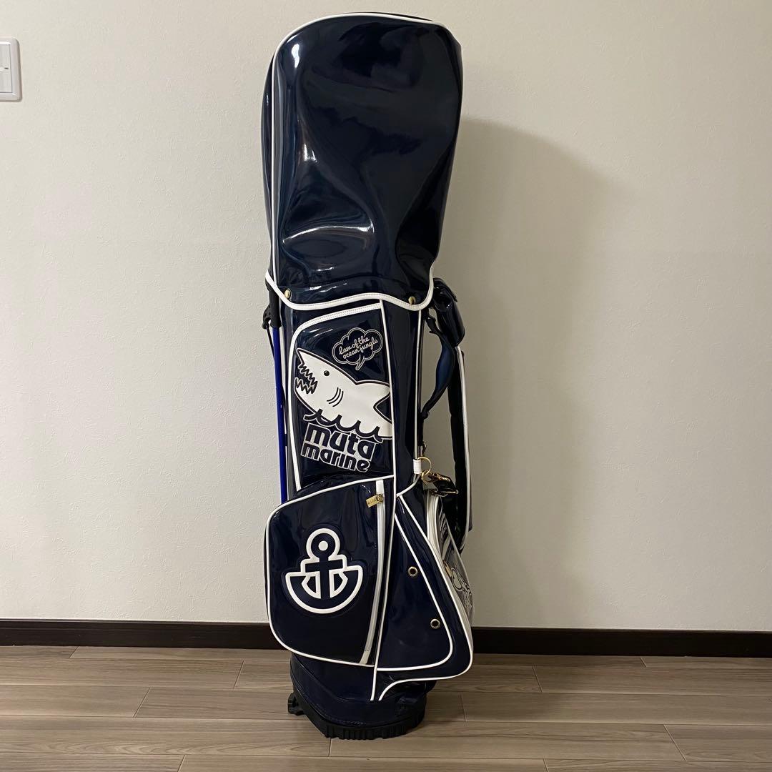 ムータマリンゴルフ キャディバック 紺色 サメ - メルカリ