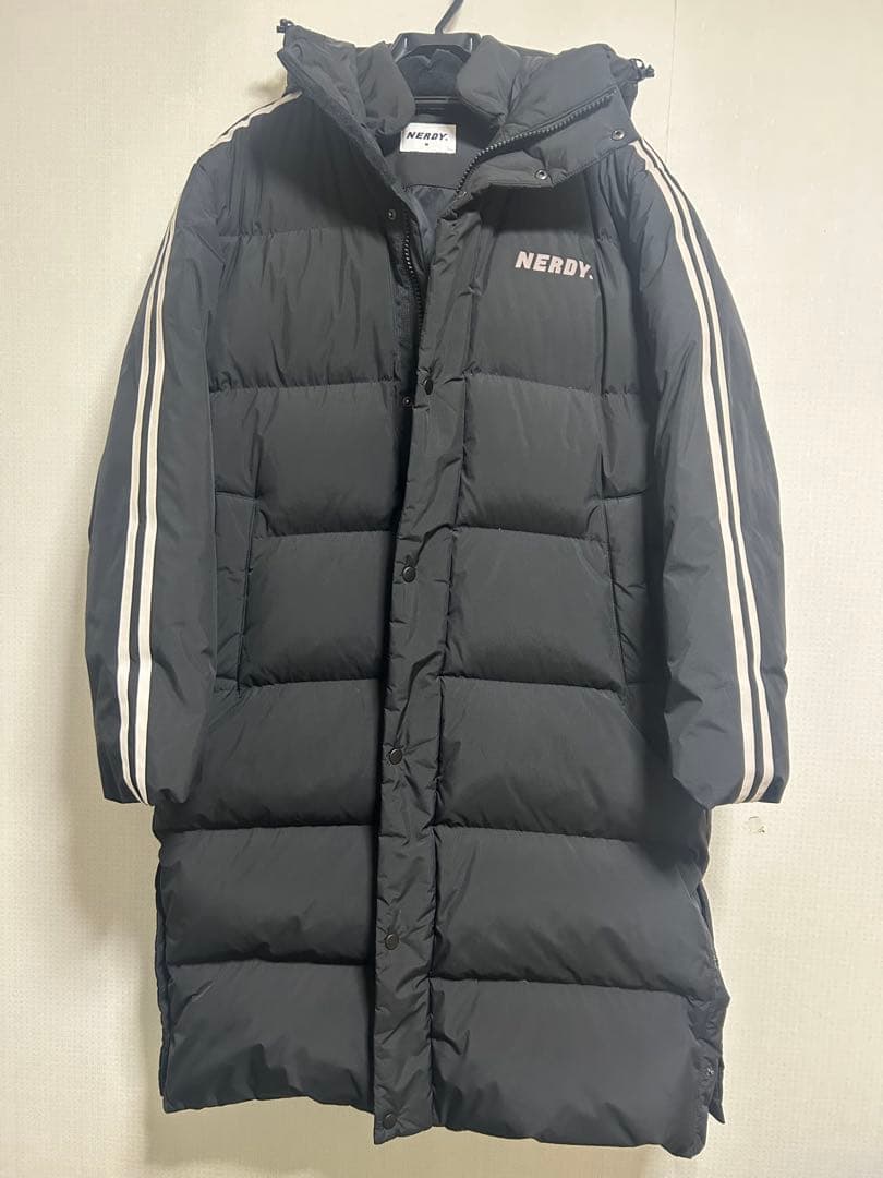 NERDY ロングダウンジャケット Mサイズ ブラック ユニセックス男女兼用