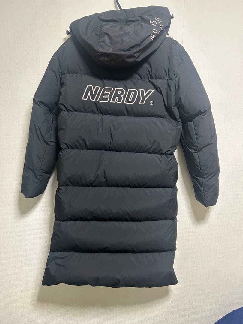 NERDY ロングダウンジャケット Mサイズ ブラック ユニセックス男女兼用