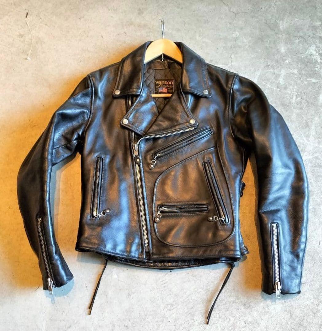 VANSON ライダージャケット VANSON（バンソン） ライダースジャケット 表サテン/裏フリース