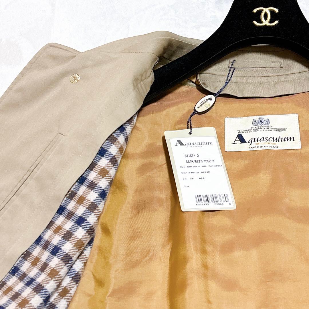新品タグ付き✨ アクアスキュータム ステンカラーコート ベージュ