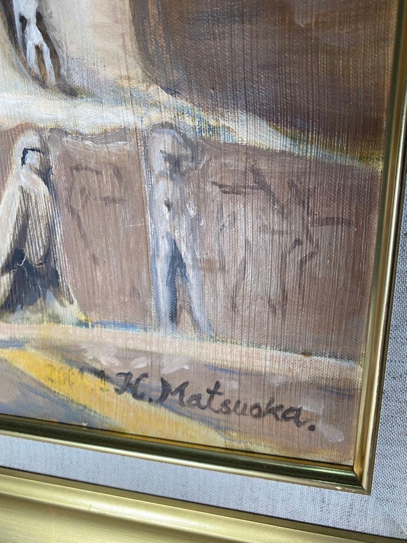 1889❣️ アブ・シンベル大神殿　油絵