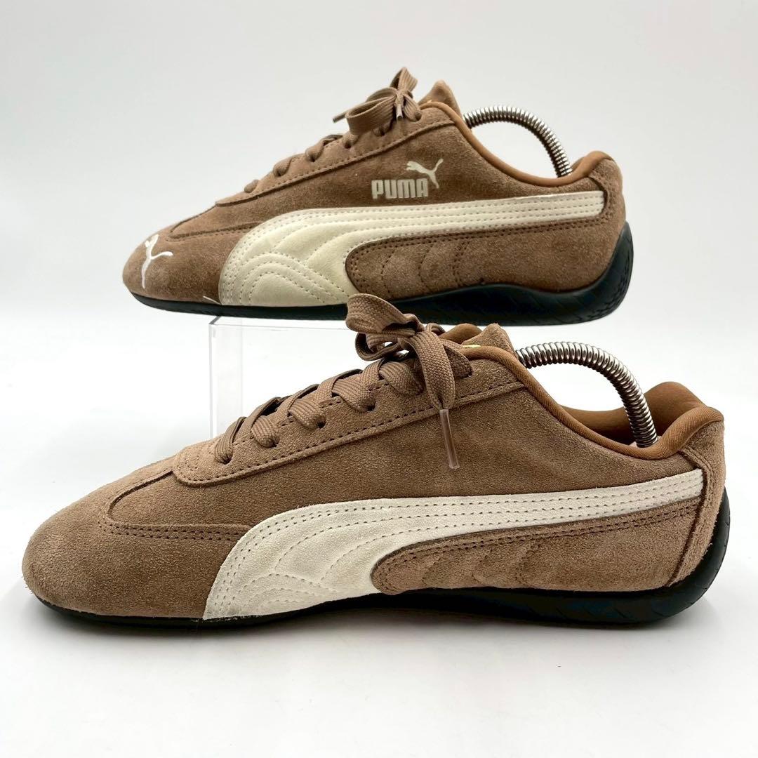 プーマ スニーカー スピードキャット 24.0cm 茶 スエード Y1491