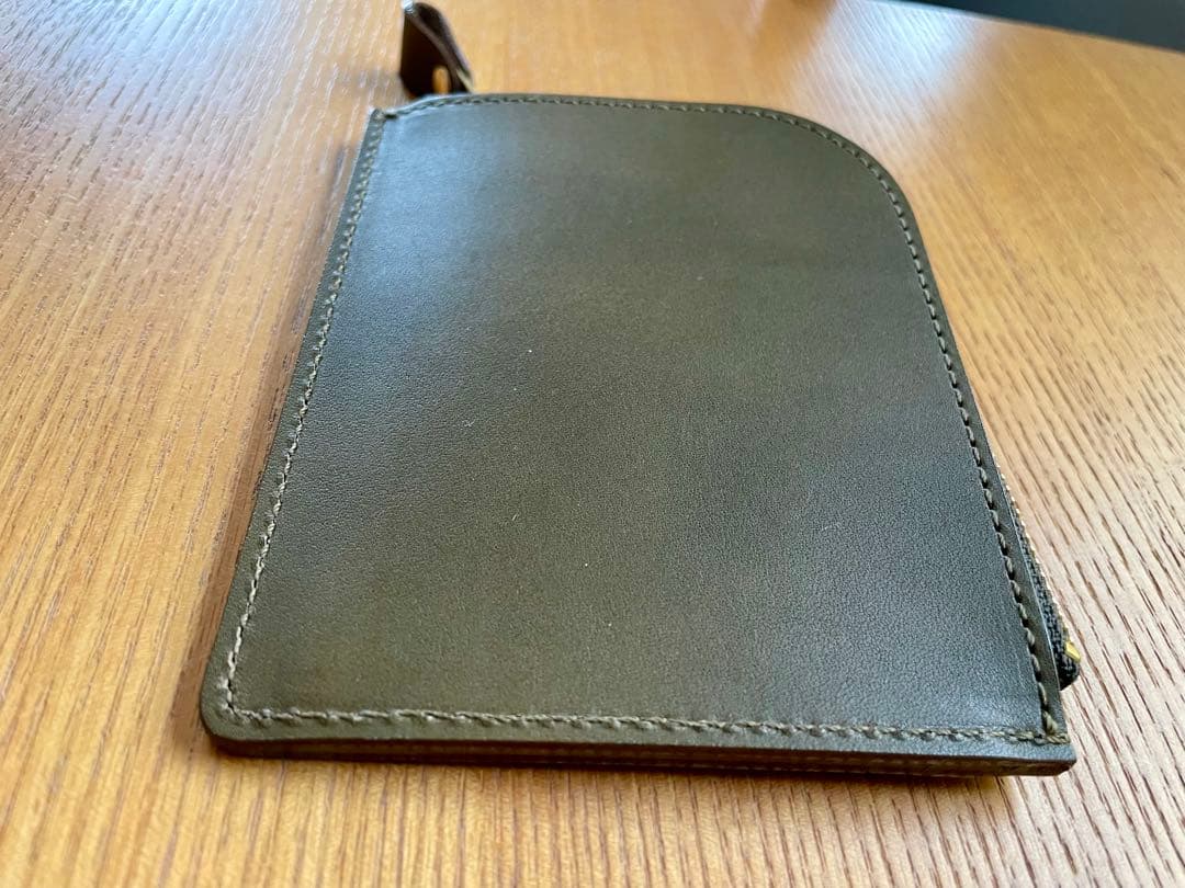 土屋鞄 ナチューラ ヌメ革Lファスナー 【限定色】カーキグリーン