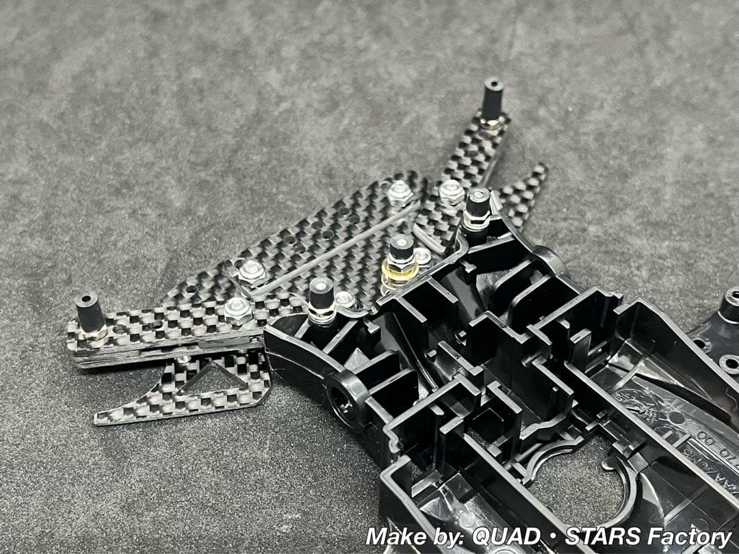 【ミニ四駆・MA用】1軸リヤアンカー　フルカーボン【19mmローラー対応】