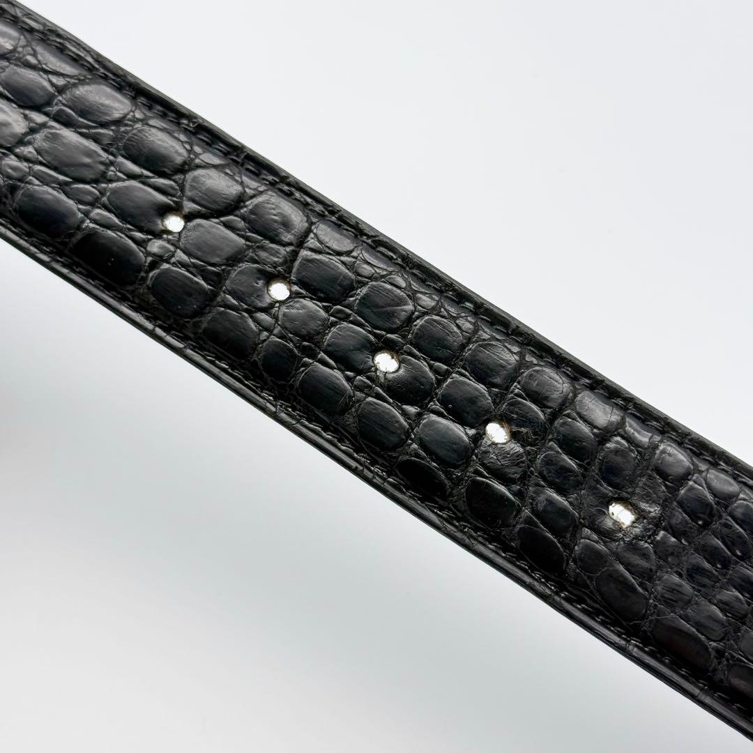 CELINE セリーヌ ベルト 馬車金具 クロコダイル ゴールド金具 男女兼用