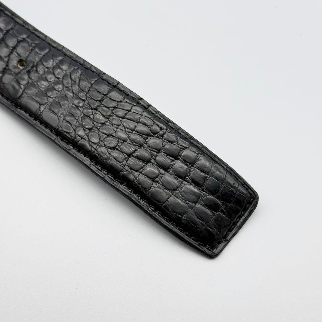 CELINE セリーヌ ベルト 馬車金具 クロコダイル ゴールド金具 男女兼用