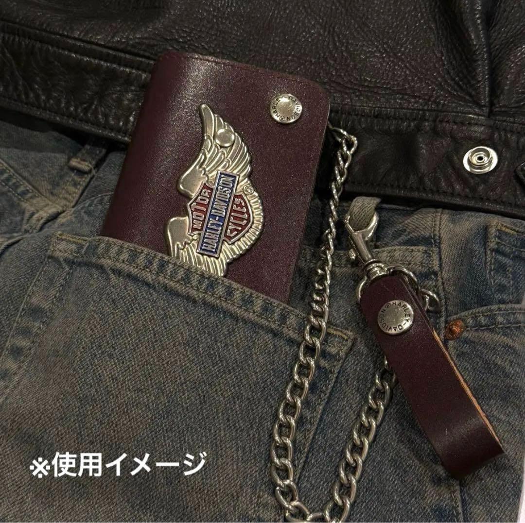 極美品‼️ハーレーダビッドソン トラッカーウォレット チェーン付き