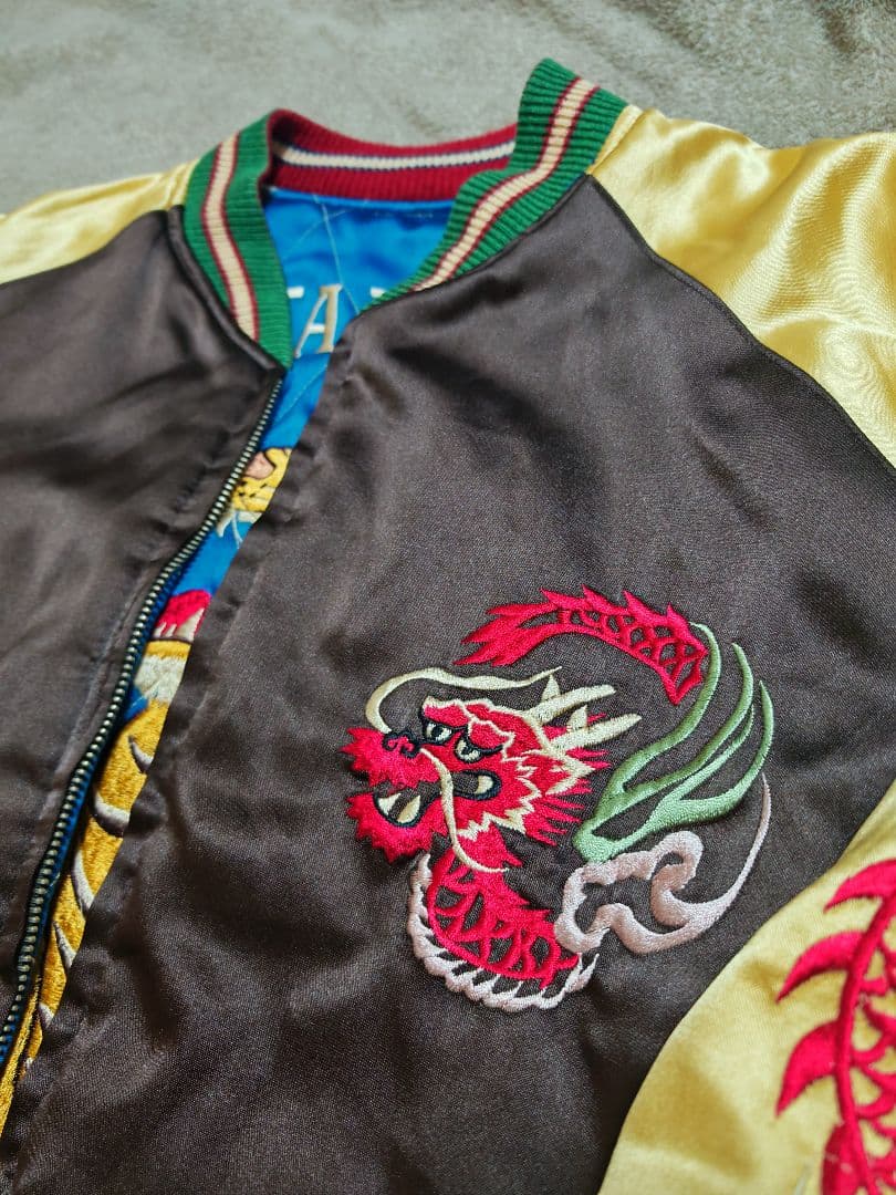 テーラー東洋 2面用 虎龍鷲 日本限定 スカジャン 竹 サテン vintage