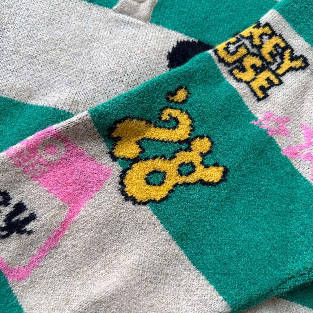 ディズニー ミッキー ハーフボタン ボーダーニット LINK@/リンクアット